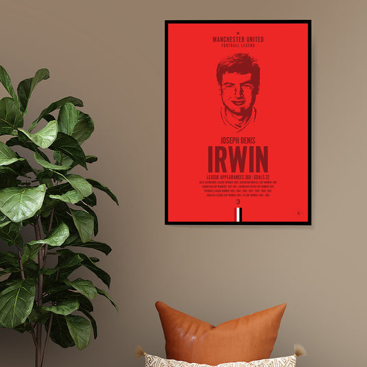 Denis Irwin Head Poster - Manchester United