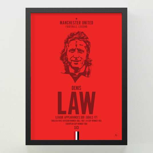 Denis Law Head Poster - Manchester United