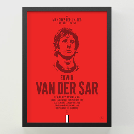 Edwin van der Sar Head Poster - Manchester United