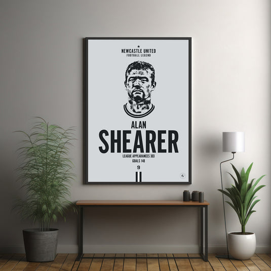 Alan Shearer Head Poster - Newcastle United