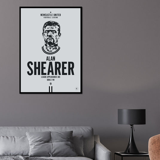 Alan Shearer Head Poster - Newcastle United