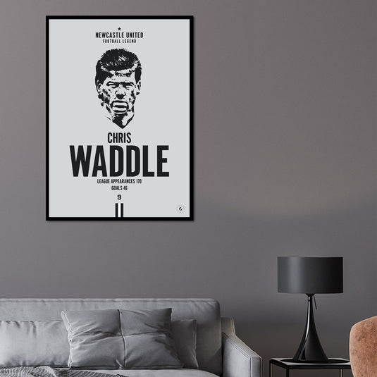 Chris Waddle Head Poster - Newcastle United