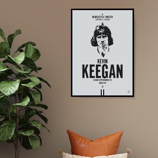 Kevin Keegan Newcastle United Football Legend Iconic Portrait Print