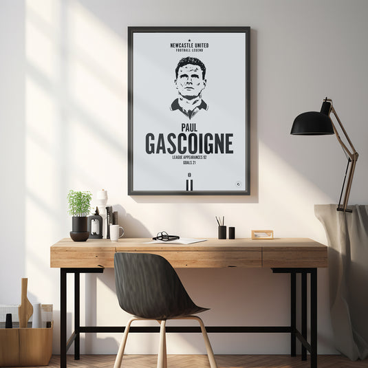 Paul Gascoigne Head Poster - Newcastle United