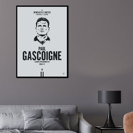 Paul Gascoigne Head Poster - Newcastle United
