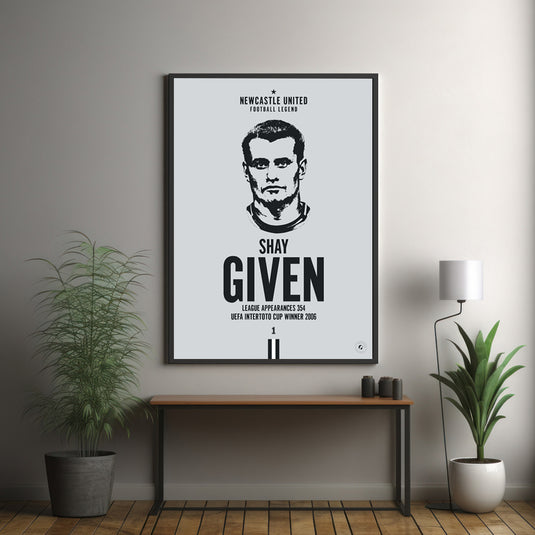 Shay Given Head Poster - Newcastle United