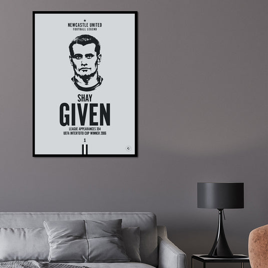 Shay Given Head Poster - Newcastle United
