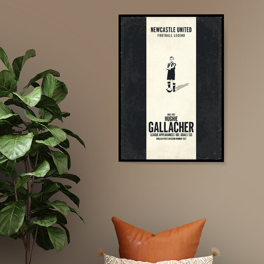 Hughie Gallacher Newcastle United Heritage Stripes Print