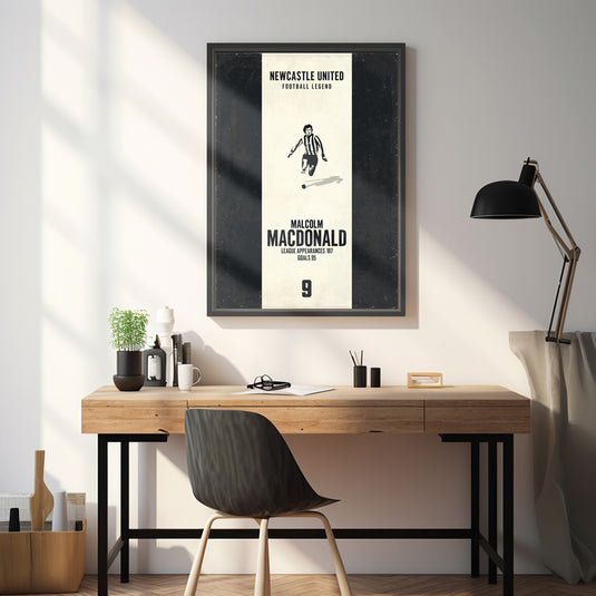 Malcolm Macdonald Poster (Vertical Band) - Newcastle United