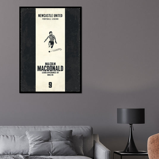 Malcolm Macdonald Newcastle United Heritage Stripes Print