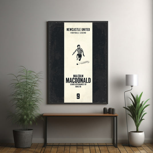 Malcolm Macdonald Poster (Vertical Band) - Newcastle United