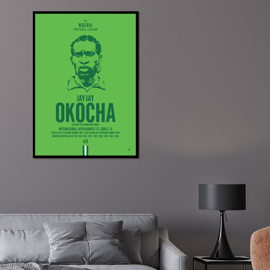 Jay-Jay Okocha Head Poster