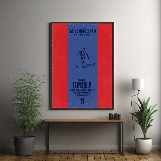 David Ginola Paris Saint-Germain Heritage Stripes Print