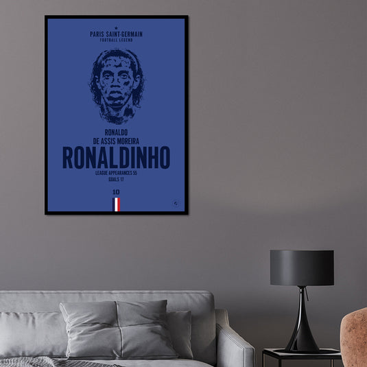 Ronaldinho Head Poster - PSG