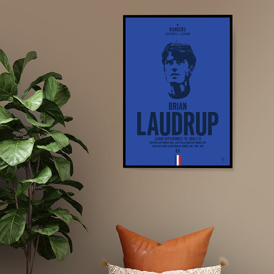 Brian Laudrup Head Poster - Rangers
