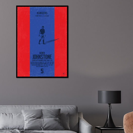 Derek Johnstone Rangers Heritage Stripes Print