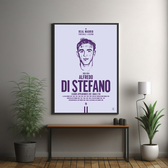 Alfredo Di Stefano Head Poster - Real Madrid