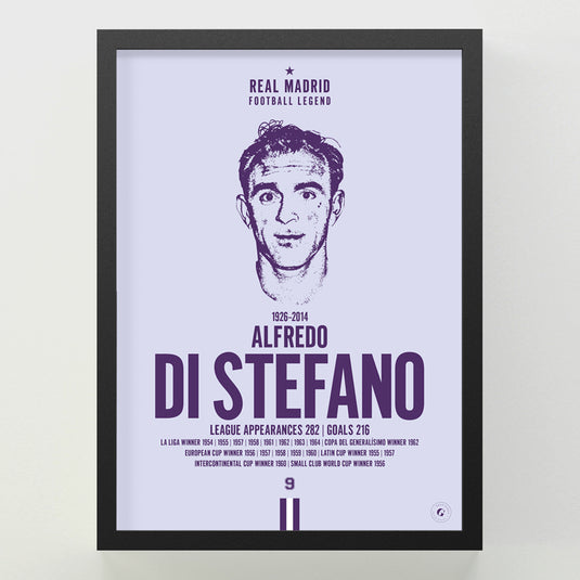 Alfredo Di Stefano Head Poster - Real Madrid