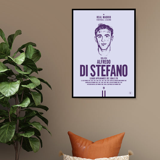 Alfredo Di Stefano Head Poster - Real Madrid