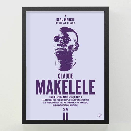 Claude Makelele Head Poster - Real Madrid