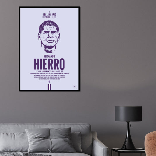 Fernando Hierro Head Poster - Real Madrid