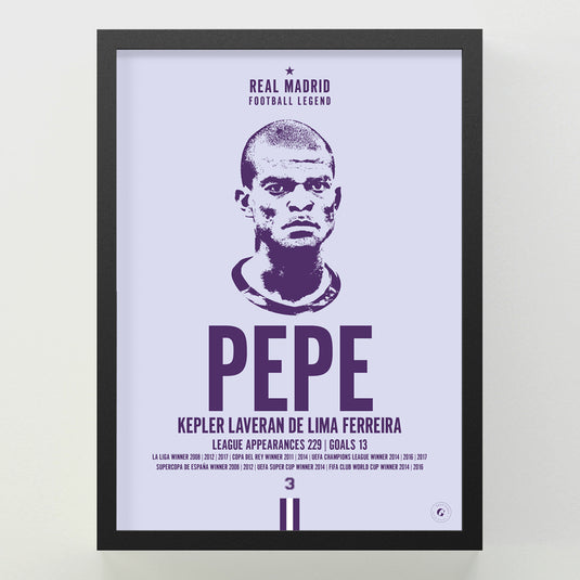 Pepe Head Poster - Real Madrid