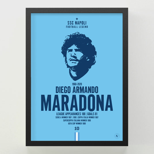 Diego Maradona Head Poster - SSC Napoli