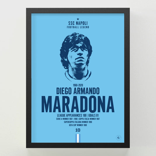 Diego Maradona Face Poster - SSC Napoli