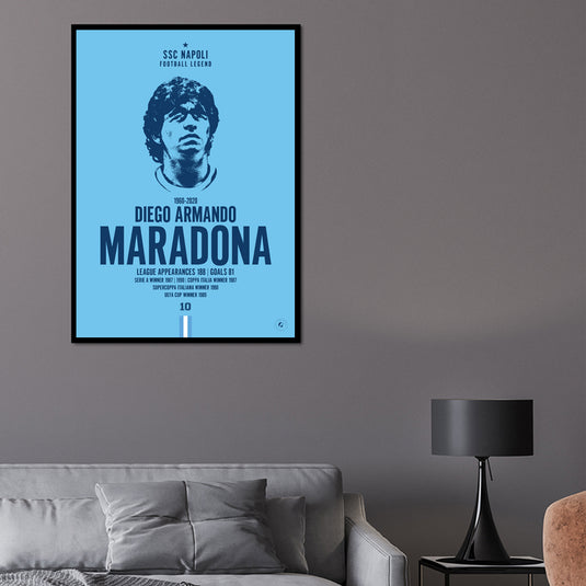 Cartel de la cara de Diego Maradona - SSC Napoli