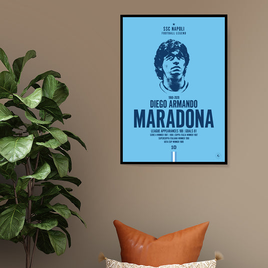 Diego Maradona Face Poster - SSC Napoli