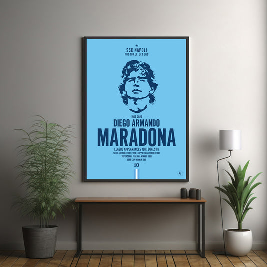 Diego Maradona SSC Napoli Football Legend Classic Portrait Print