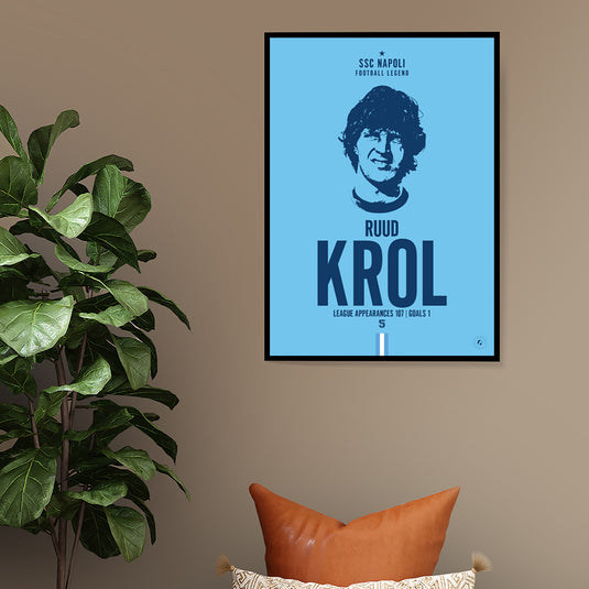 Ruud Krol Head Poster - Napoli