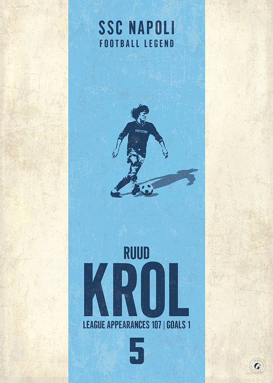 Cartel de Ruud Krol (Banda vertical) - SSC Napoli