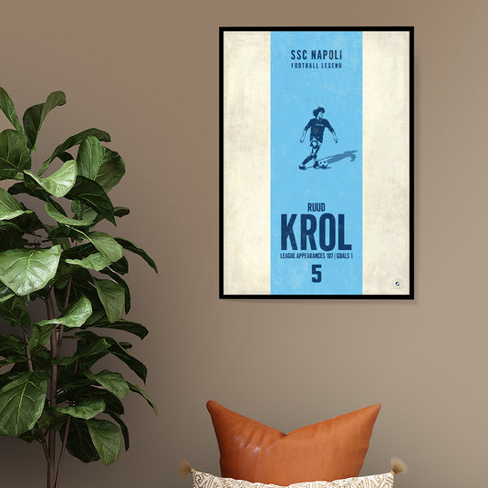 Cartel de Ruud Krol (Banda vertical) - SSC Napoli