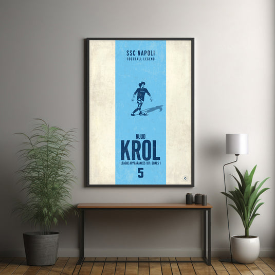 Ruud Krol Poster (Vertical Band) - SSC Napoli