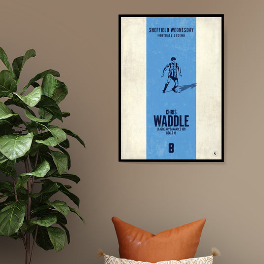 Chris Waddle Poster (Vertical Band) - Sheffield Wednesday