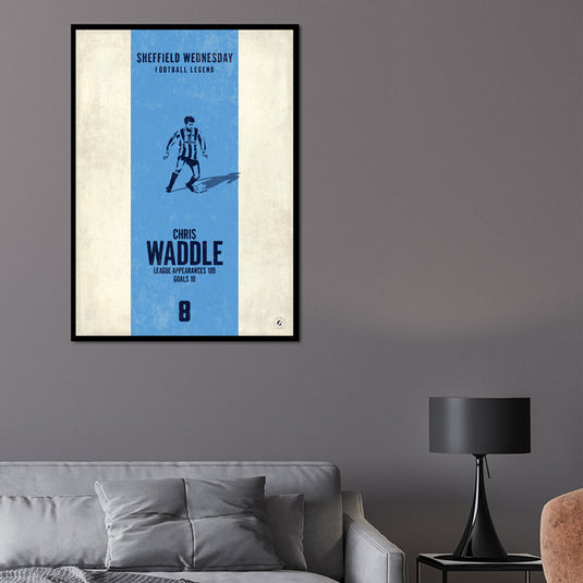 Chris Waddle Poster (Vertical Band) - Sheffield Wednesday
