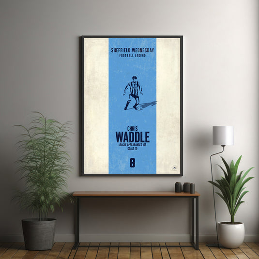 Chris Waddle Poster (Vertical Band) - Sheffield Wednesday