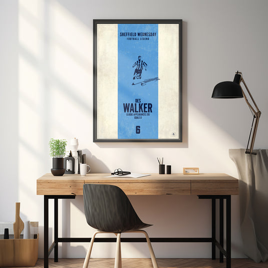 Des Walker Poster (Vertical Band) - Sheffield Wednesday