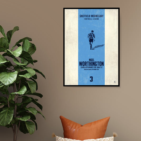 Nigel Worthington Sheffield Wednesday Heritage Stripes Print