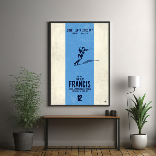 Trevor Francis Poster (Vertical Band) - Sheffield Wednesday