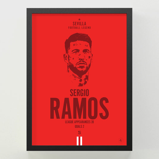 Sergio Ramos Head Poster - Sevilla