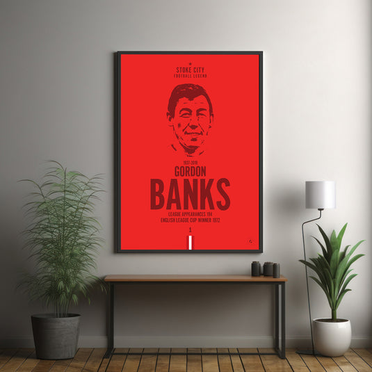 Póster de la cabeza de Gordon Banks - Stoke City