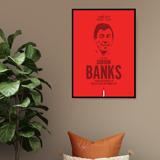 Gordon Banks Head Poster - Stoke City