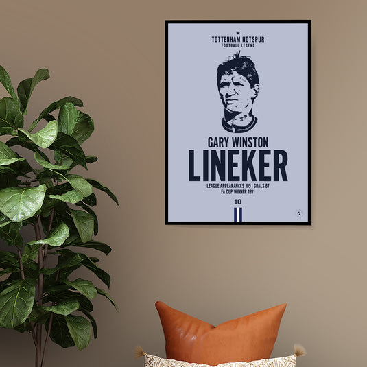 Póster de cabeza de Gary Lineker - Tottenham Hotspur