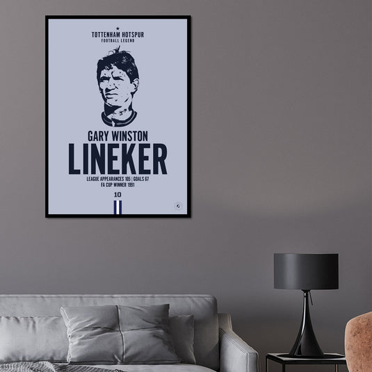 Póster de cabeza de Gary Lineker - Tottenham Hotspur