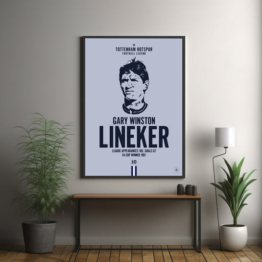 Póster de cabeza de Gary Lineker - Tottenham Hotspur