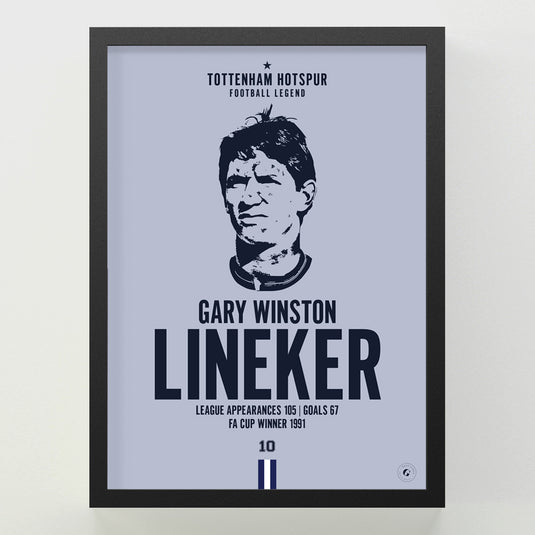 Gary Lineker Head Poster - Tottenham Hotspur