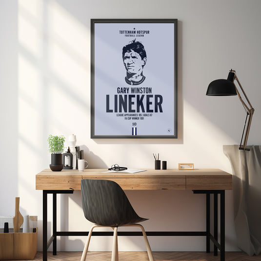 Póster de cabeza de Gary Lineker - Tottenham Hotspur