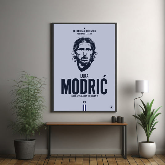 Luka Modric Head Poster - Tottenham Hotspur